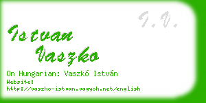 istvan vaszko business card