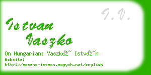 istvan vaszko business card